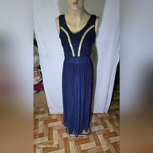 Elegant Navy Blue Evening Dress